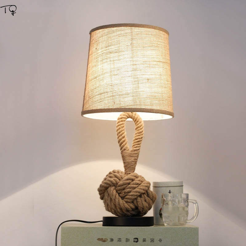 American Retro Rope Table Lamp