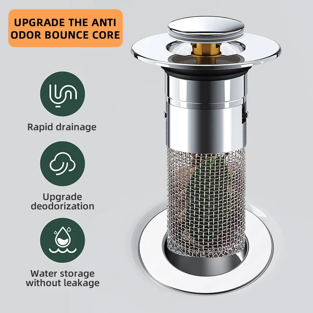 Pop-up Anti Clogging Drain Sink Strainer Filter