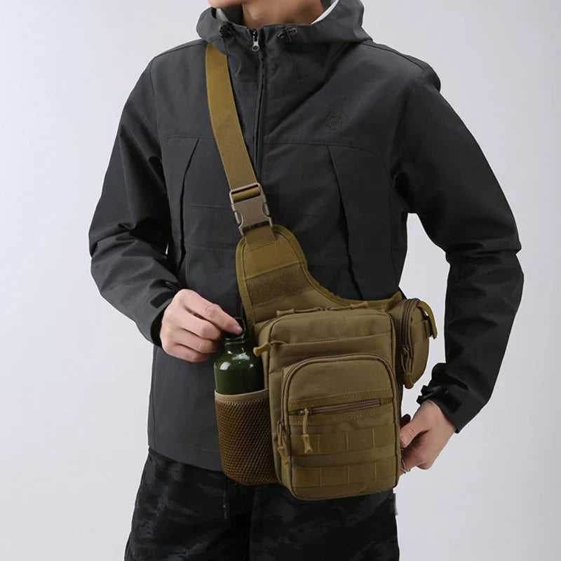 Multi-Pocket Crossbody Compact Hiking Chest Bag - Image 2