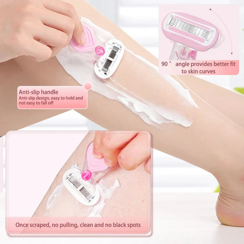 Compact Pink Lady Protective Razor Set - Image 1