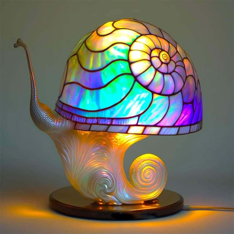 Colorful Mushroom Resin Lamp