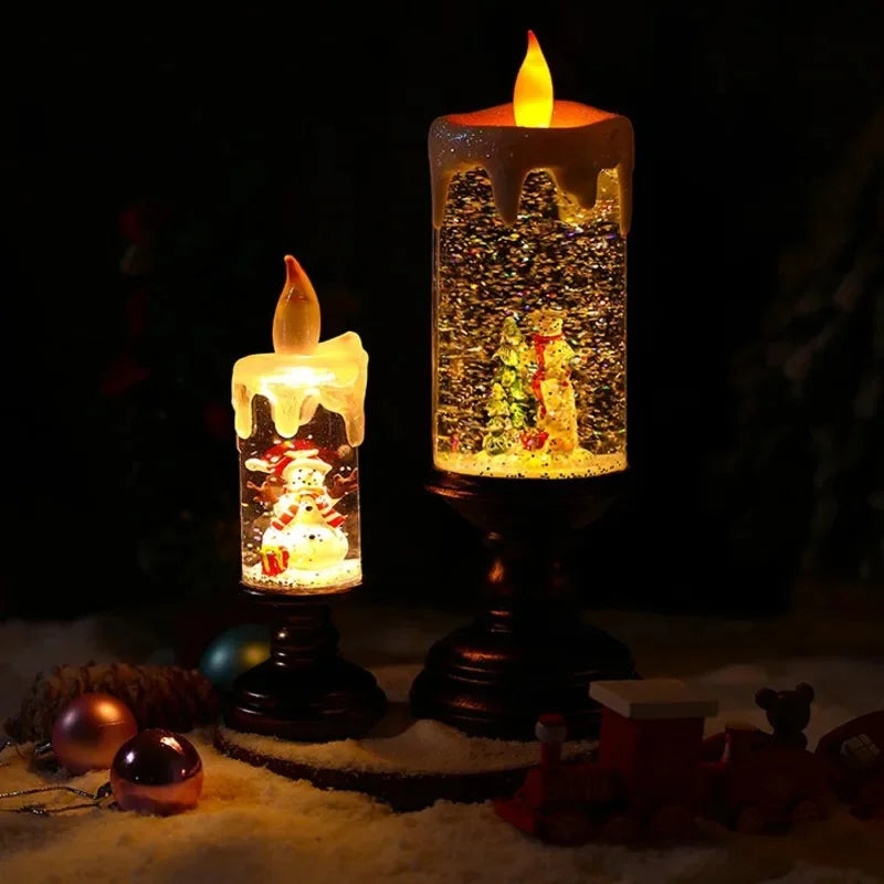 Snowfall Crystal Christmas Candle Light - Image 3