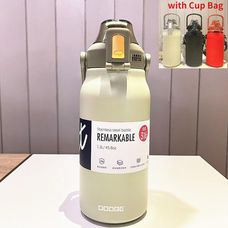 Stainless Steel Built-in Straw Camping Thermos - Image 12
