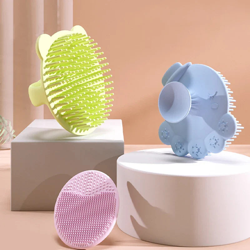 Infant Bathing Silicone Gentle Head Massage Brush Comb