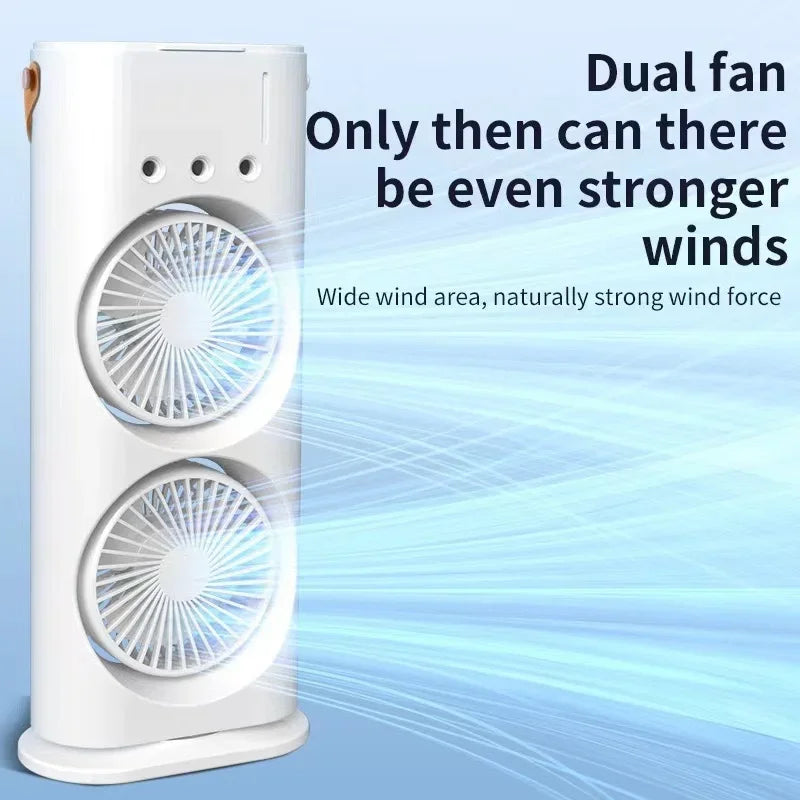 Portable Double Fan Cooling Spray Air Conditioning - Image 4