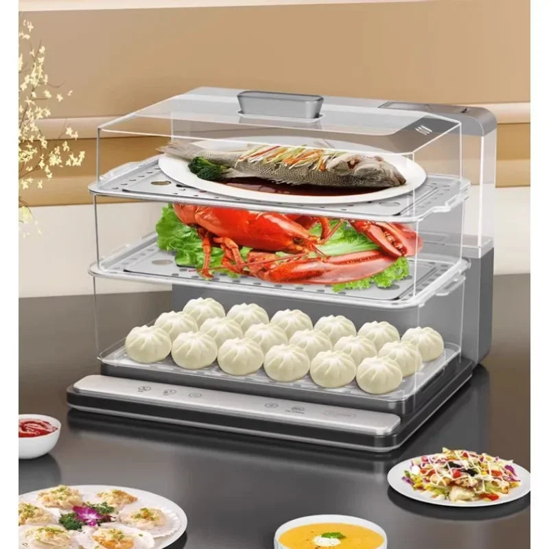 Multi Cook Triple Layer Electric Food Steamer - Image 3