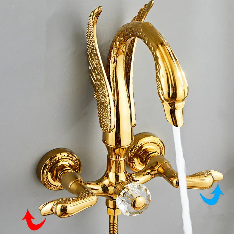 Gold Swan Design Rainfall Shower System - Image 4