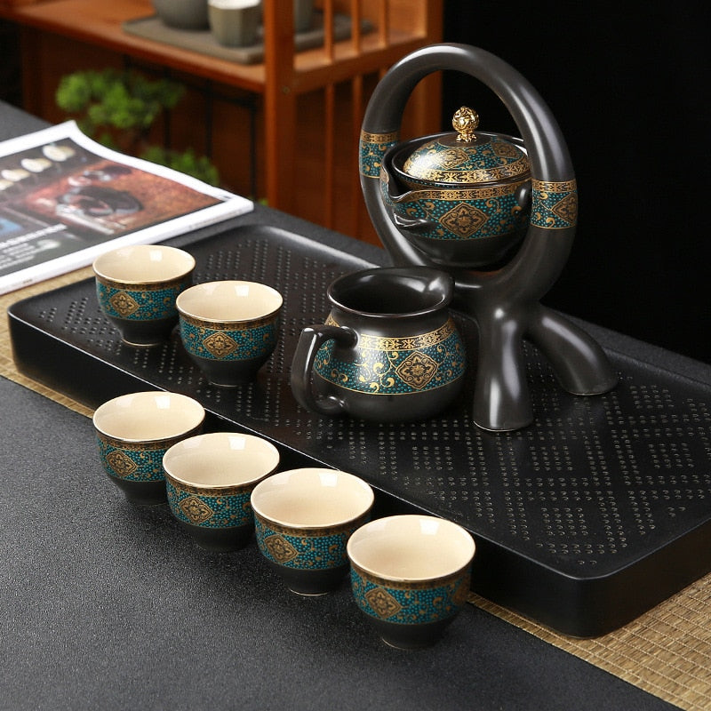 Ceramic Charm Far East Style Semi-Automatic Teapot - Image 4