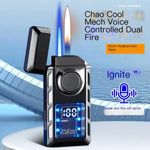 Voice Controlled USB Colorful Double Flame Lighter