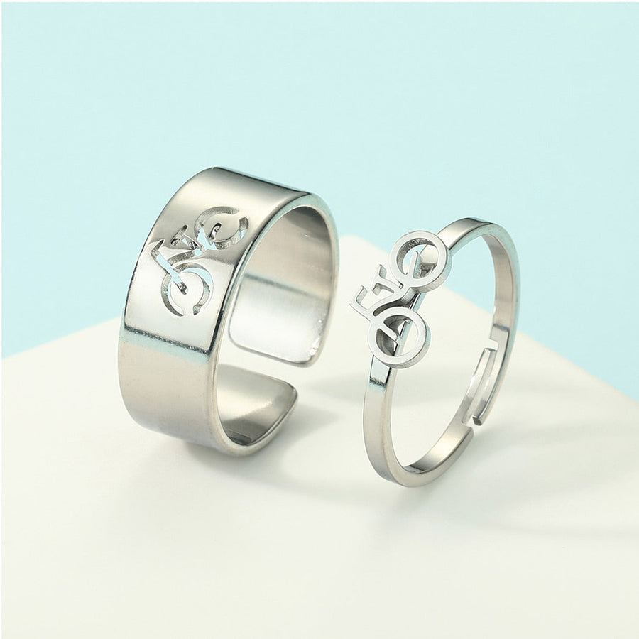2pcs Together Forever Couple Rings - Image 3