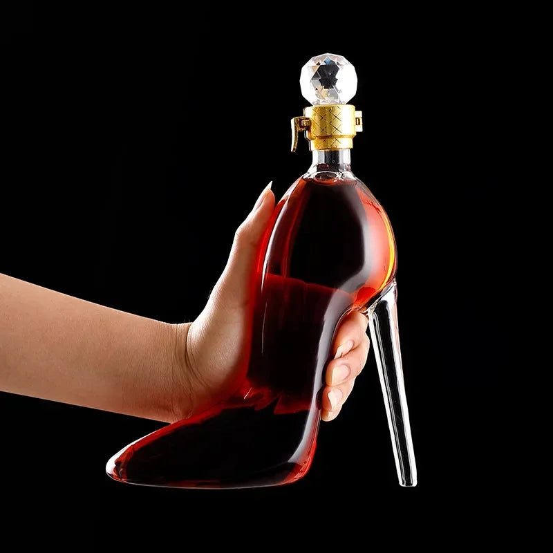 High Heel Fancy Glass Wine Decanter - Image 2