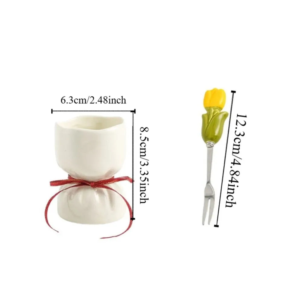 Tulip Bloom Dessert Fork Set - Image 5