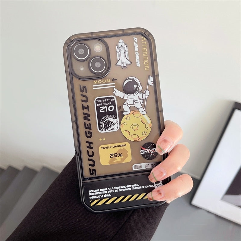 Space Astronaut Invisible Holder iPhone Case - Image 1