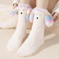 Soft Puppy Ears Fuzzy Warm Socks - Image 2