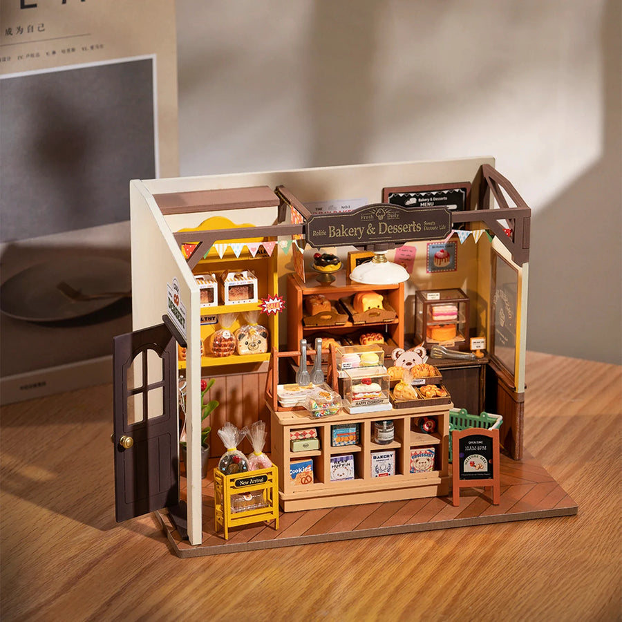 Miniature Cafe Wooden Assembly DIY Bakery Kit - Image 0
