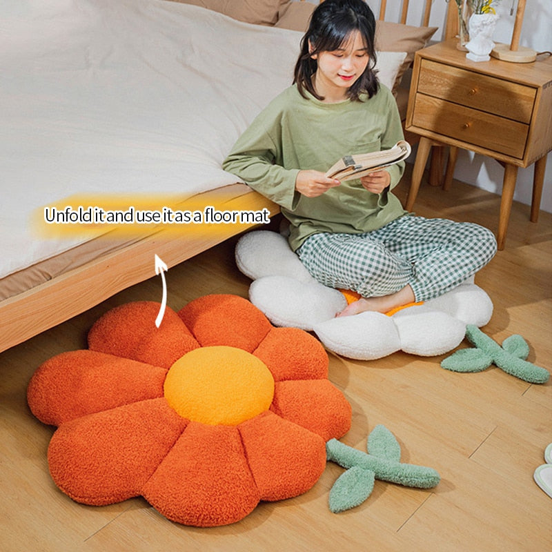 Golden Blossom Sunflower Soft Seat Cushion