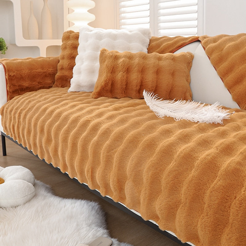 Snuggly Comfy Plush Sofa Cover - Image 3