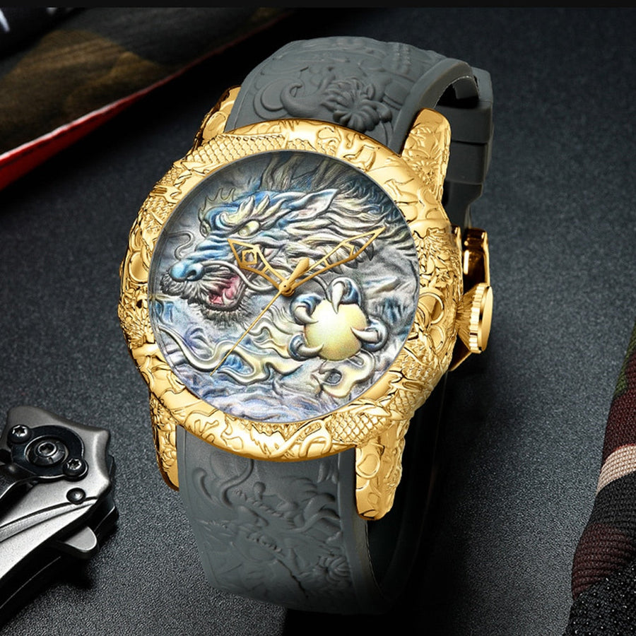 Ancient Dragon Heart Design Quartz Watch - Image 2