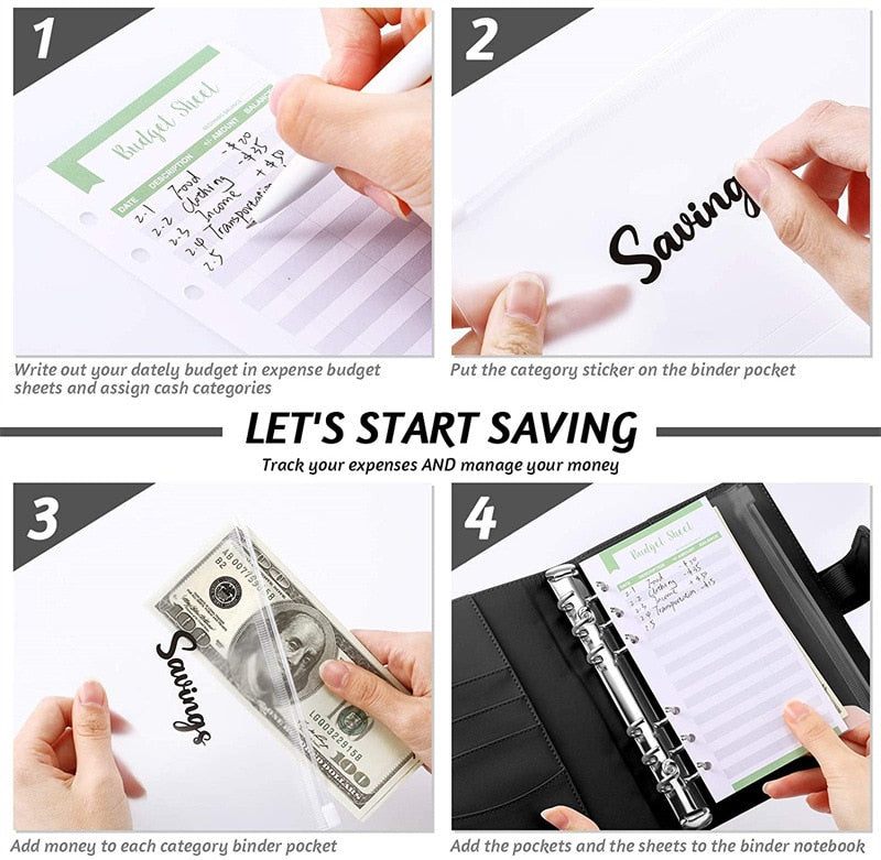 Financial Planner Leather Multi Pocket Bill Organizer Notebook - Image 1