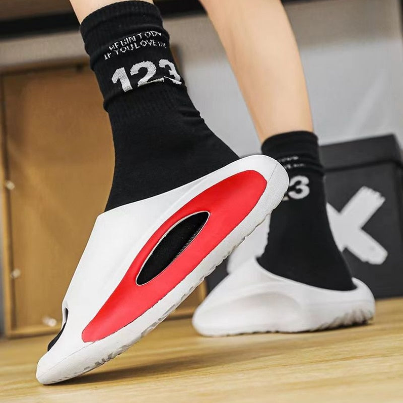 Hollow Out Futuristic Beach Slippers - Image 1