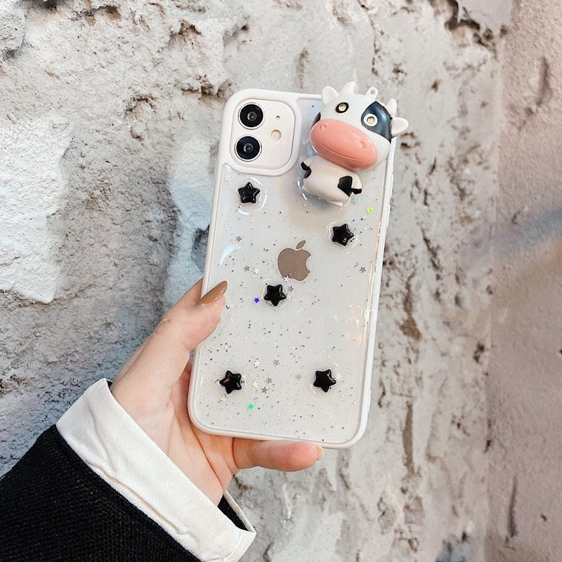 Glowing Cow 3D Transparent iPhone Case - Image 5