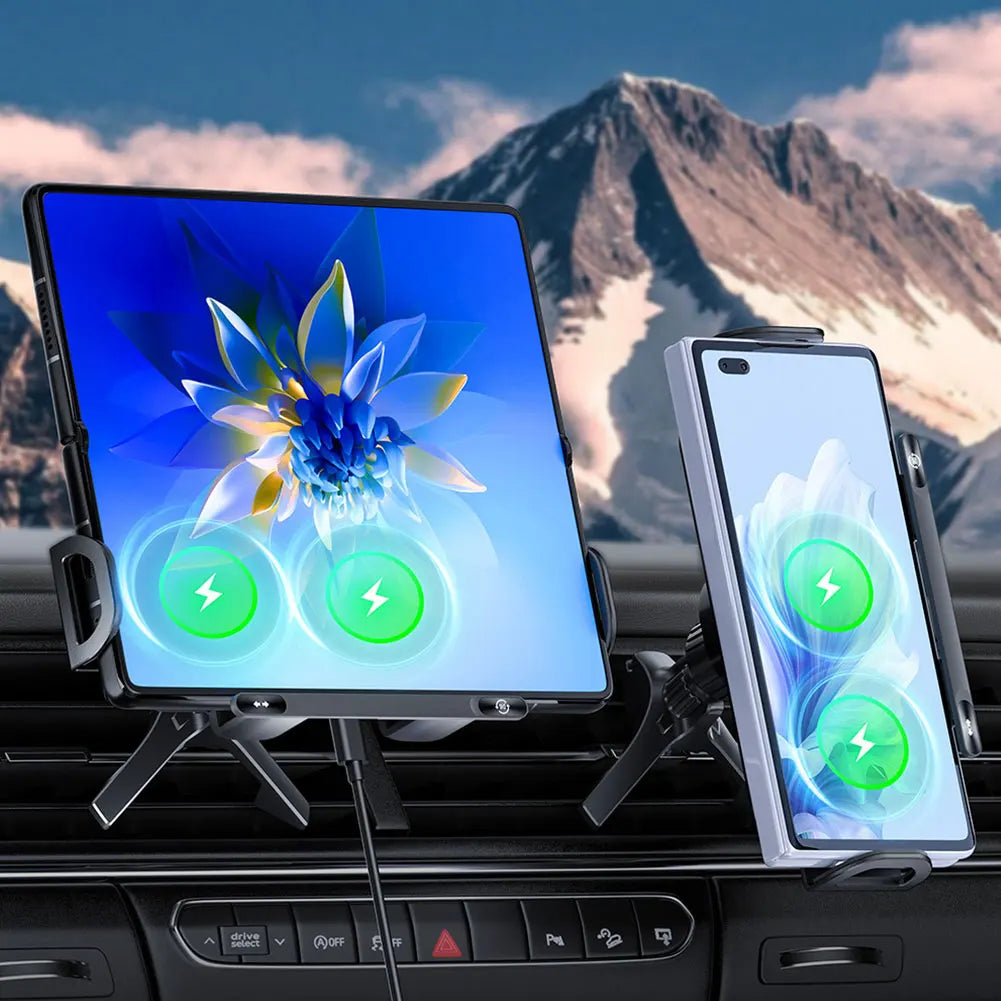 Touch & Rotate Automatic Universal Car Wireless Charge Phone Holder - Image 1