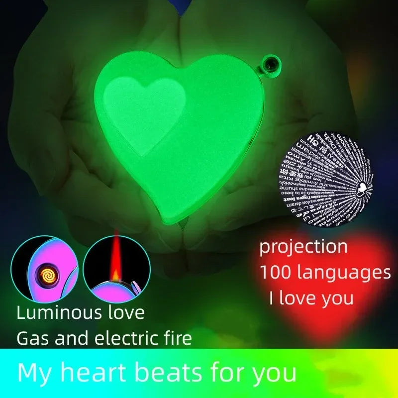 Windproof Everlasting Love Projector Lighter - Image 3