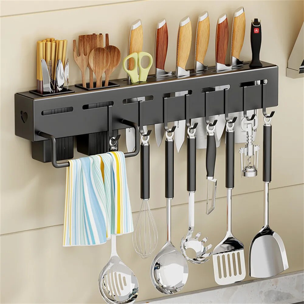 Modern Wall-Mounted Kitchen Organizer Tool Station