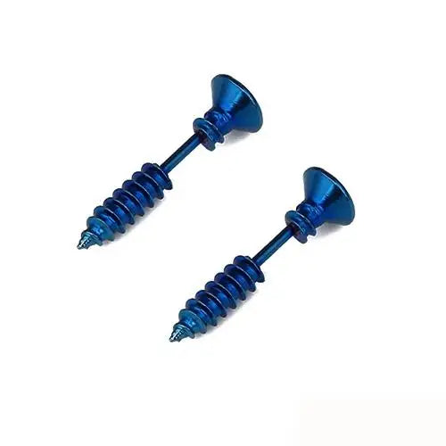 Realistic Screw Industrial Steel Earrings - Image 9