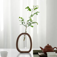 Oval Wood Frame Single Stem Vase - Image 6