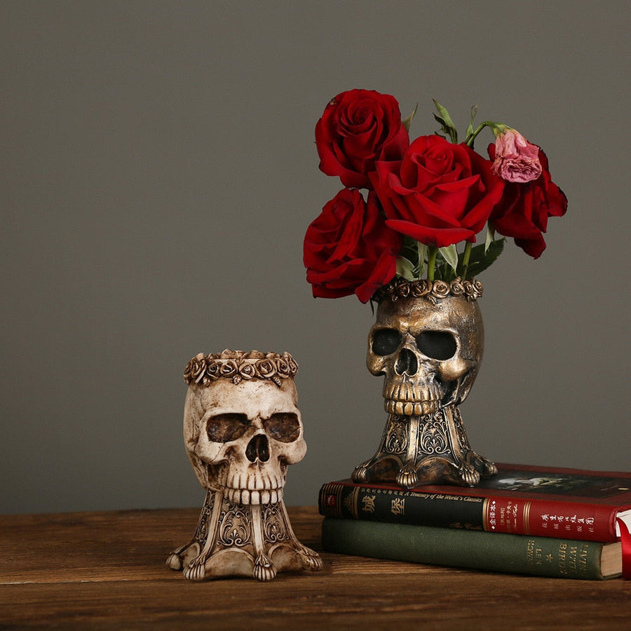 Resin Skull Flower Pot - Image 0