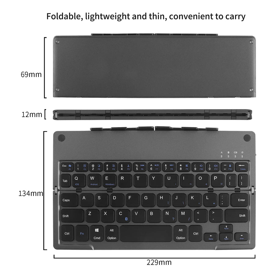 Travel-Friendly Foldable Wireless Keyboard Phone Holder - Image 3