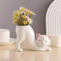 Grow a Tail Cat-Shaped Planter Vase - Image 3