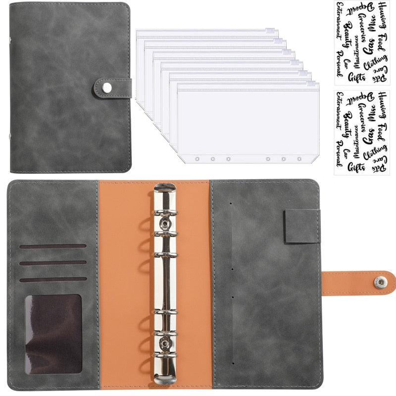 Financial Planner Leather Multi Pocket Bill Organizer Notebook