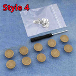 10Pcs Snap-On Seamless Metal Button Set