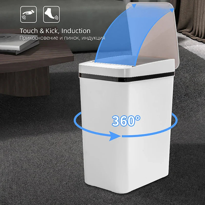 Waterproof Smart Wave Sensor Automatic Trash Can - Image 2