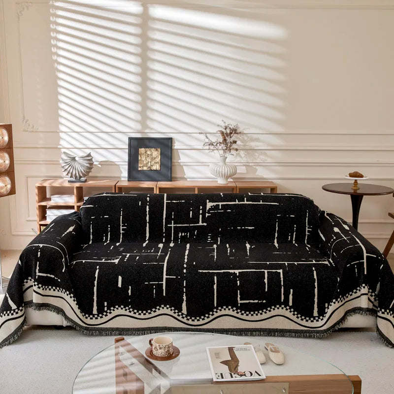 Geometric Lines Sofa Throw Cover Blanket - Image 9