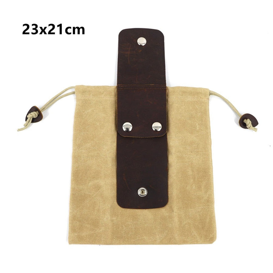 Premium Leather Canvas Hiking Bag - Image 8