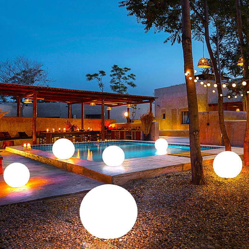 Shiny Moon Solar LED Waterproof Garden Ball Light - Image 1