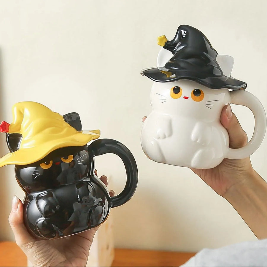 Midnight Witch Cat Mug - Image 1