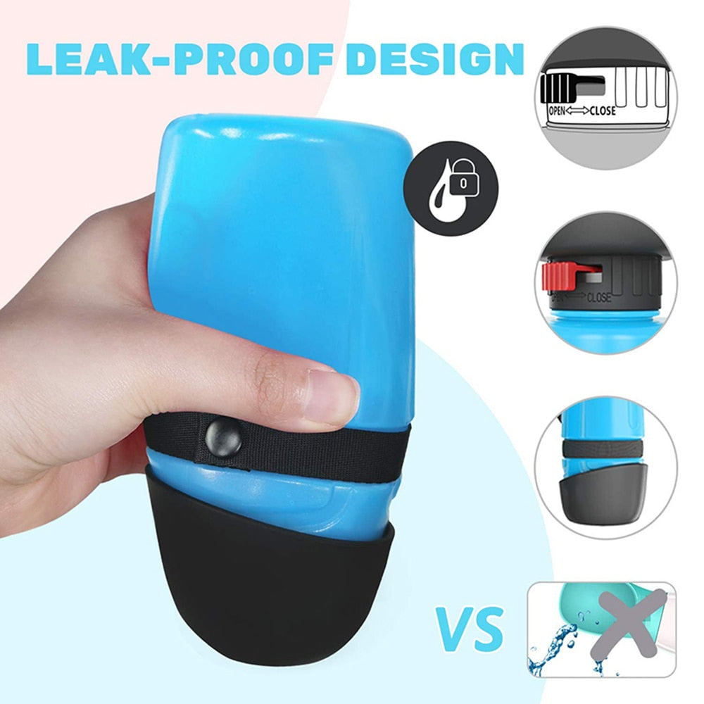 2in1 Foldable Travel Pet Water Bottle