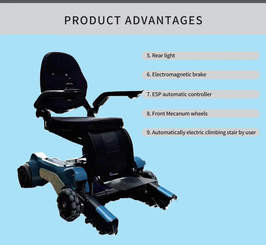 Stair Climber Foldable Electric Wheelchair - Image 5