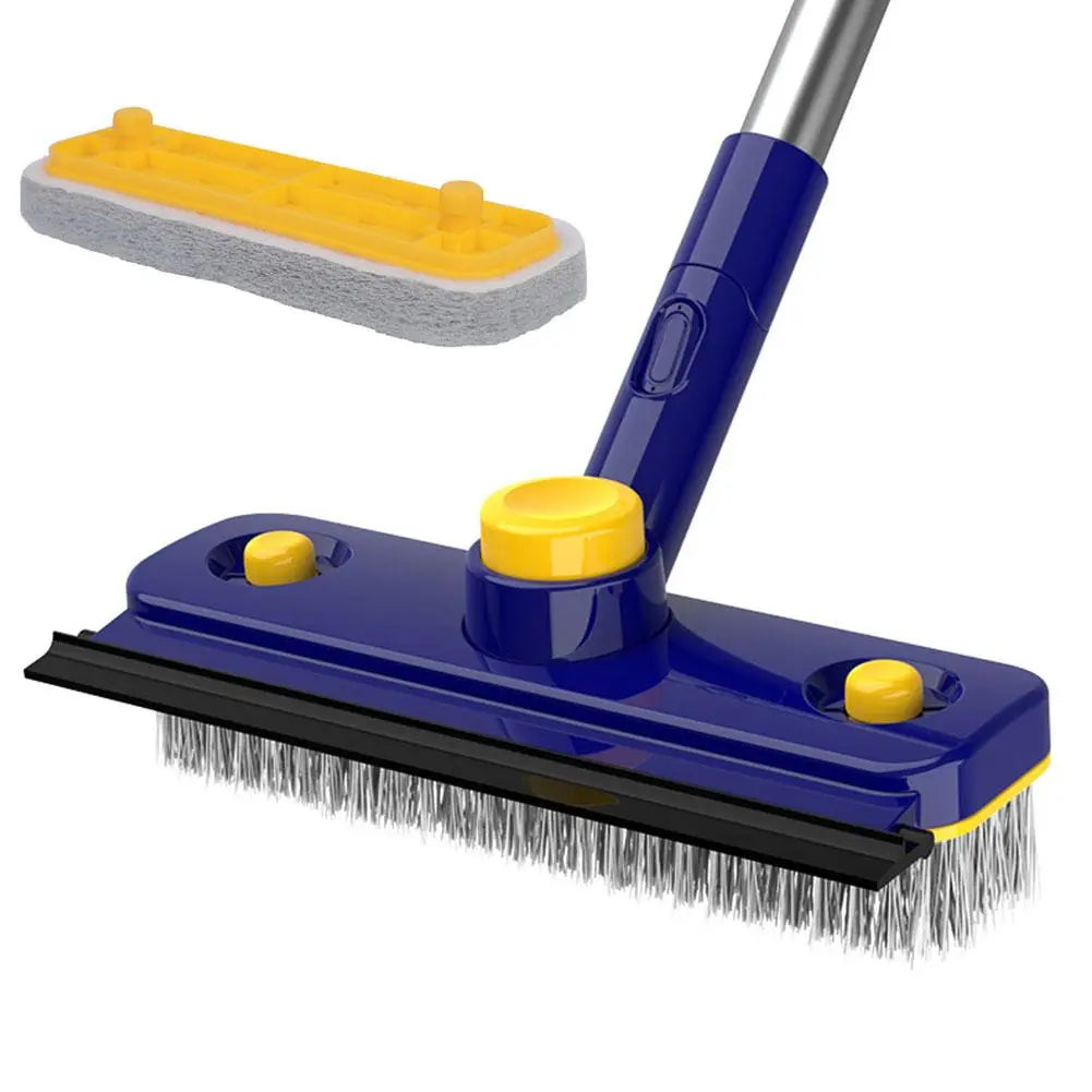 2in1 V-Shaped Long Handle Floor Scrub Edge Cleaner Brush · Mavigadget