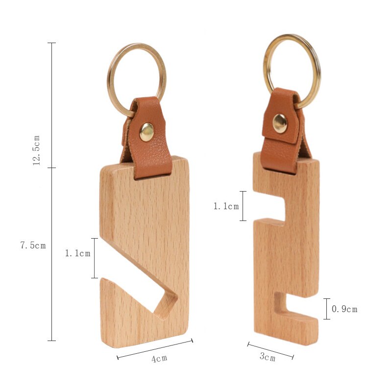 Portable Keychain Wood Phone Stand - Image 7