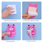 Bear Hug Self-Adhesive Wall Plug Holder