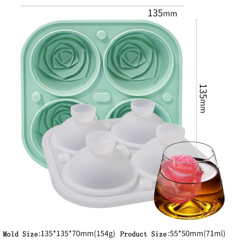 3D Elegant Large Rose Ice Molds - Image 4