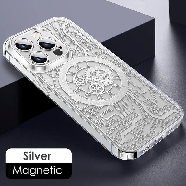 Futuristic Design Heavy-Duty Magsafe Clear iPhone Case - Image 6
