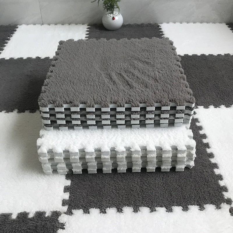 DIY Winter Plush Puzzle Mat