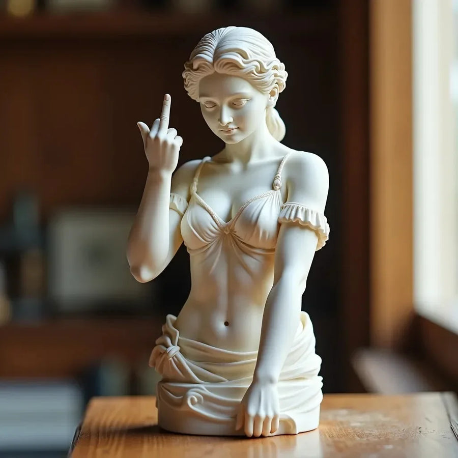 Roman Bust Middle Finger Home Decor - Image 4