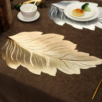 Gold Leaf Shape Decorative Serving Tray - Image 2